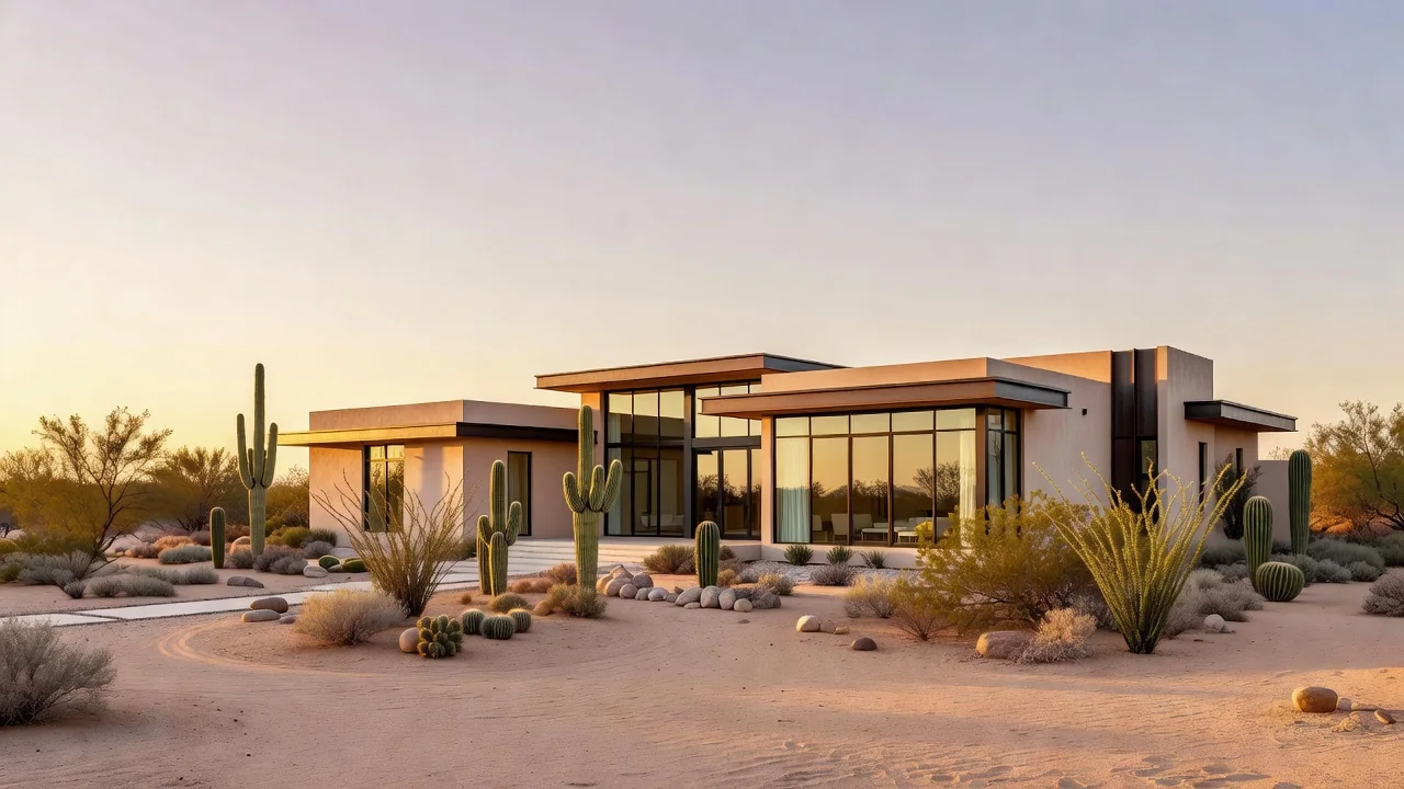 Illustrative image of a modern Southwest home